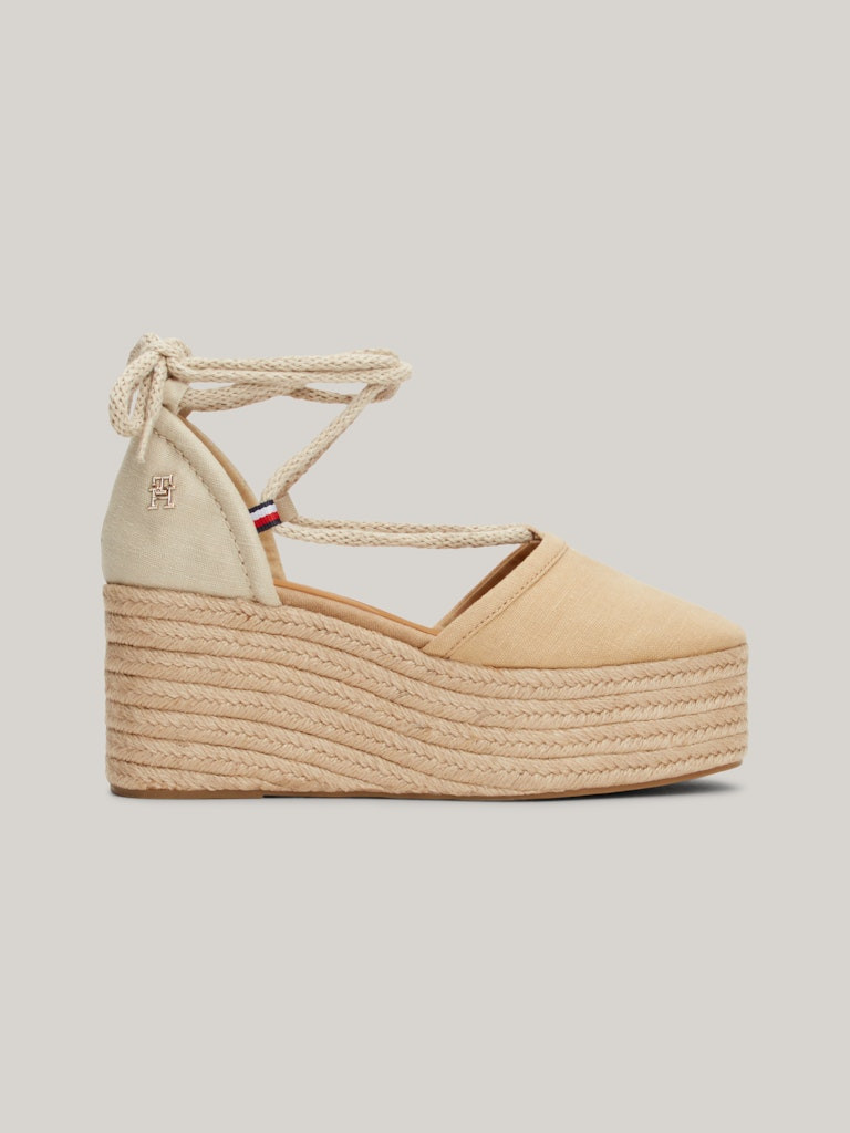 Béžové dámské espadrilky na platformě Tommy Hilfiger