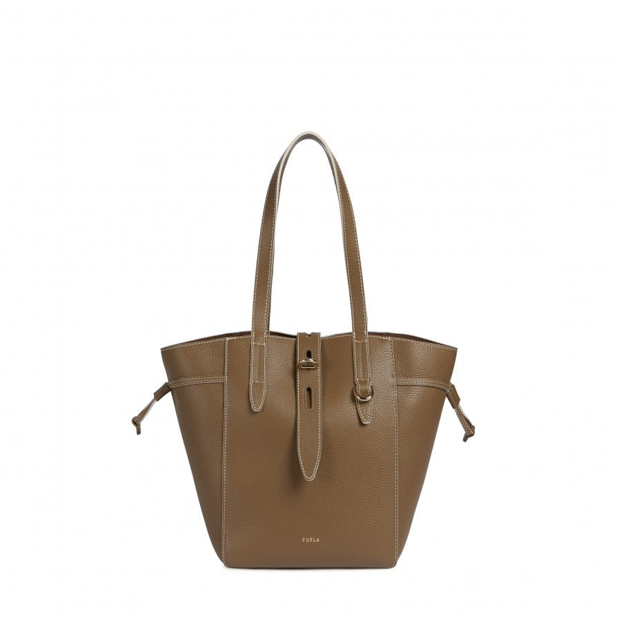 Handbag - FURLA NET M TOTE - VITELLO ST. ERACLE brown