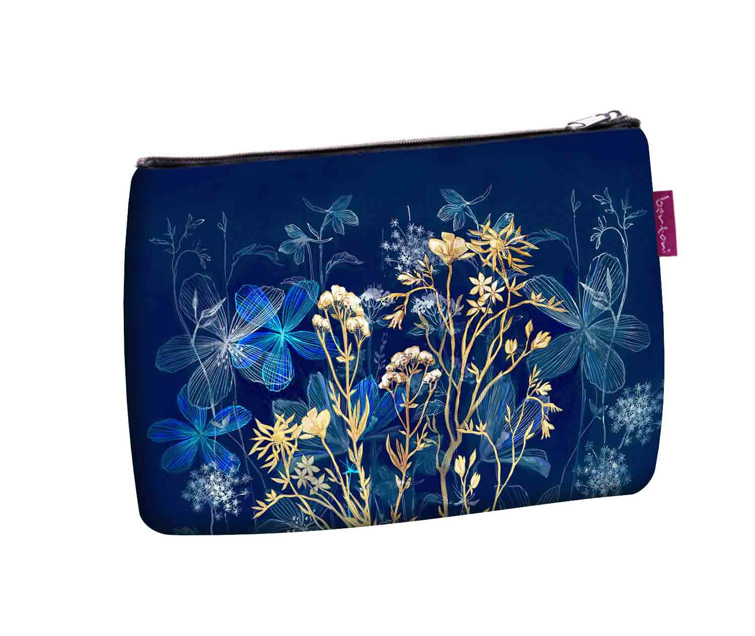 Bertoni Unisex's Cosmetic Bag Solo Midnight Navy Blue