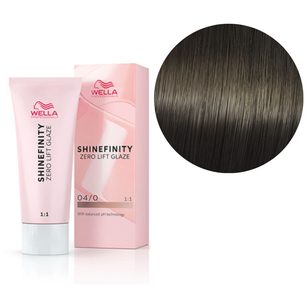 WELLA PROFESSIONALS PO Wella Professionals Shinefinity Zero Lift Glaze Natural 04/0, 60ml POŠKOZENÉ