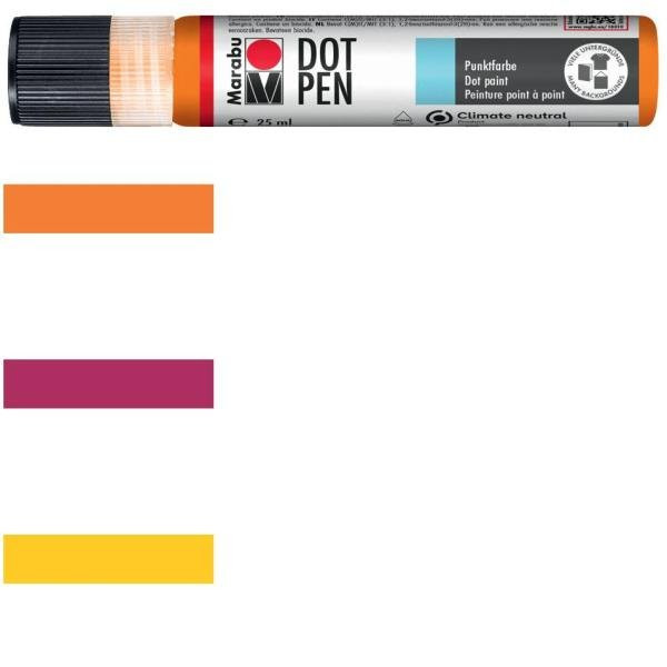 Marabu Dot Pen Tekuté perly matné - oranžová 25 ml