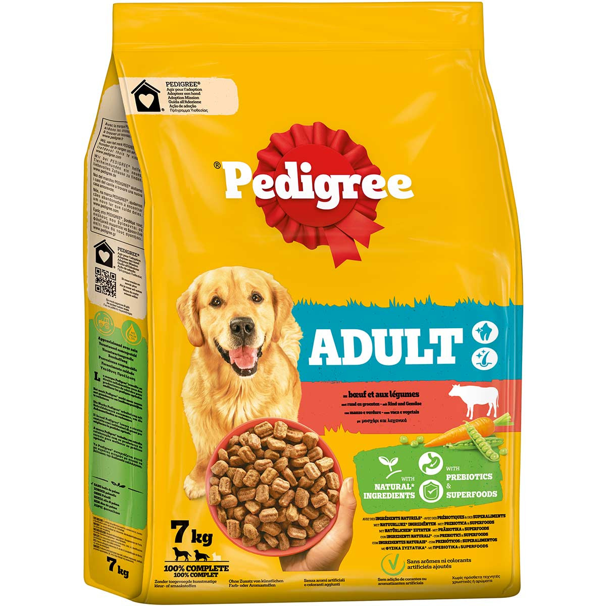 Pedigree Adult s hovězím a zeleninou - Výhodné balení 2 x 7 kg