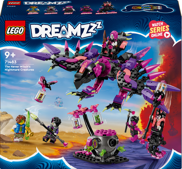 LEGO® DREAMZzz™ Nikdyčarodějnice a její stvoření z noční můry 71483