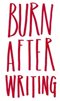 Burn After Writing (Jones Sharon)(Record book)