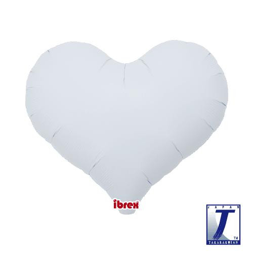 Balónek srdce bílé 35 cm