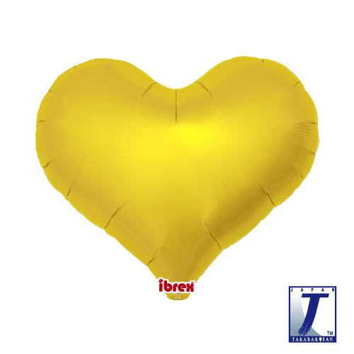 Balónek srdce zlaté metalické 35 cm
