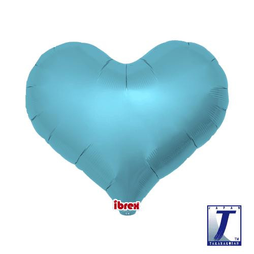 Balónek srdce světle modré metalické 35 cm