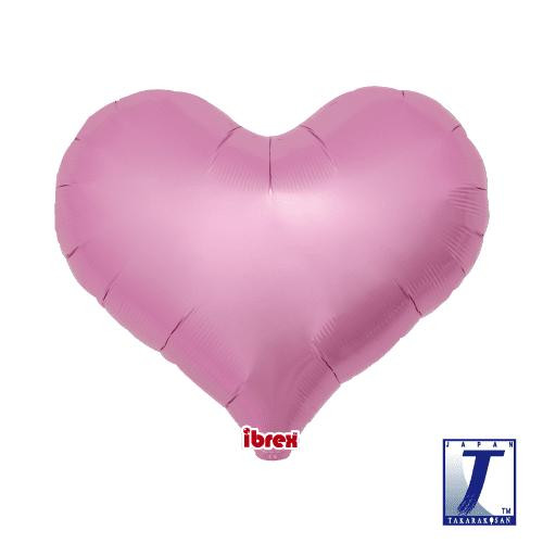 Balónek srdce růžové metalické 35 cm