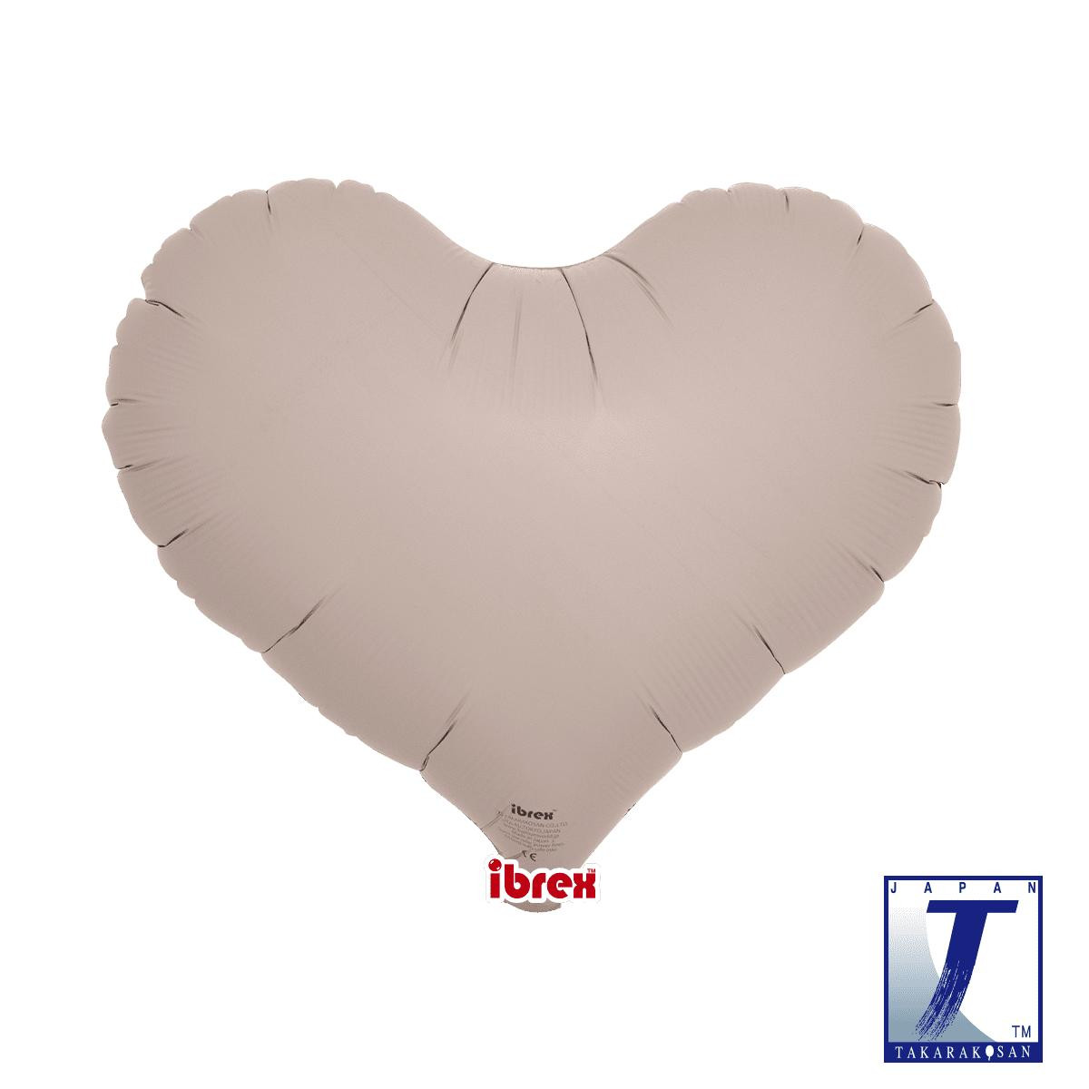 Balónek srdce hnědo šedé 35 cm