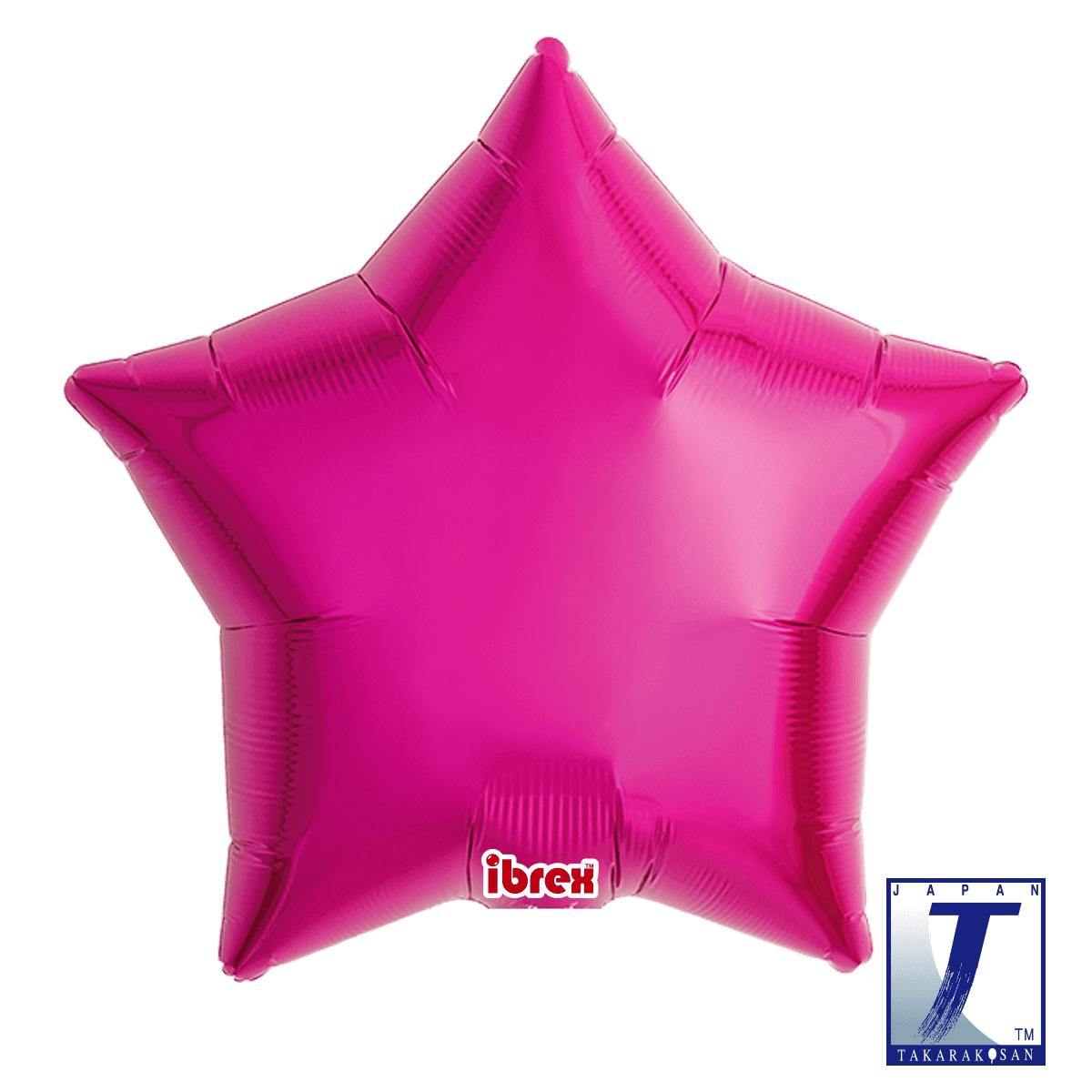 Balónek hvězda růžová metalická 48 cm