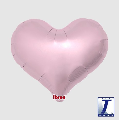 Balónek srdce světle růžové metalické 45 cm