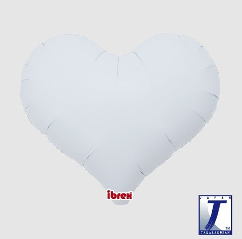 Balónek srdce bílé 45 cm
