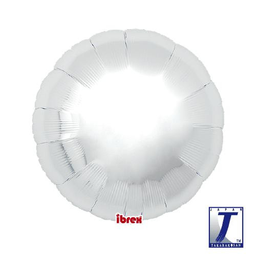 Balónek kruh stříbrný metalický 63 cm