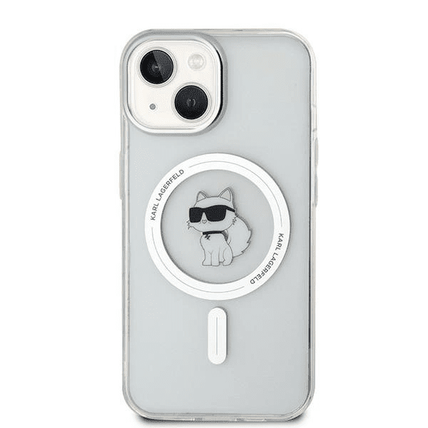 Pouzdro Karl Lagerfeld IML Choupette MagSafe pro iPhone 12 / 12 Pro - transparentní 3666339283209