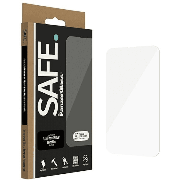 SAFE by PanzerGlass Ultra-Wide Fit tvrzené sklo pro iPhone 14 Plus / 13 Pro Max