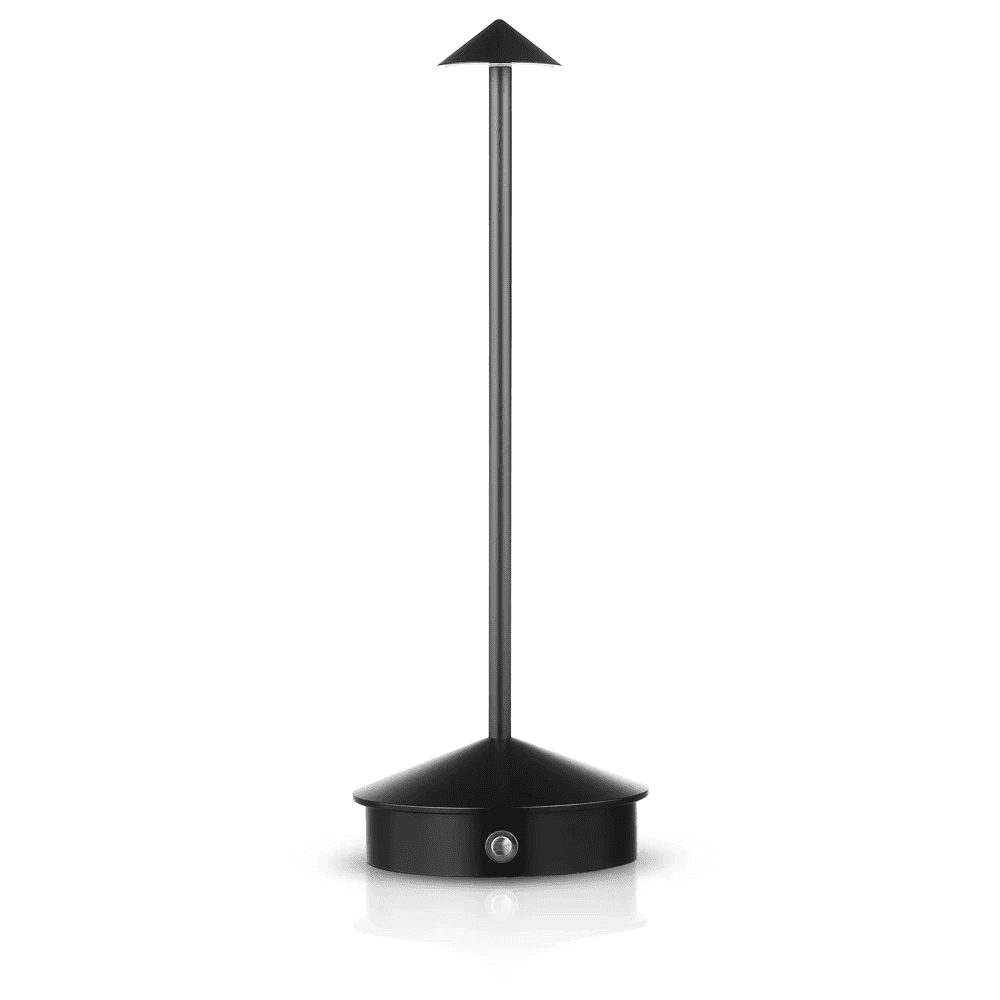 Interlook HJA32-ČERNÁ | | Stolní lampa s vestavěnou baterií | Noční lampa se třemi barvami světla | Atmosférická lampa do hotelu nebo restaurace 4873