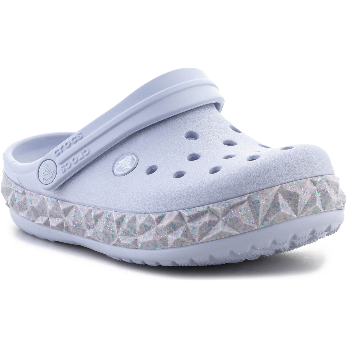 Crocs  Crockband Geometric Glitter Band Clog Kids 210134-5AF  Modrá