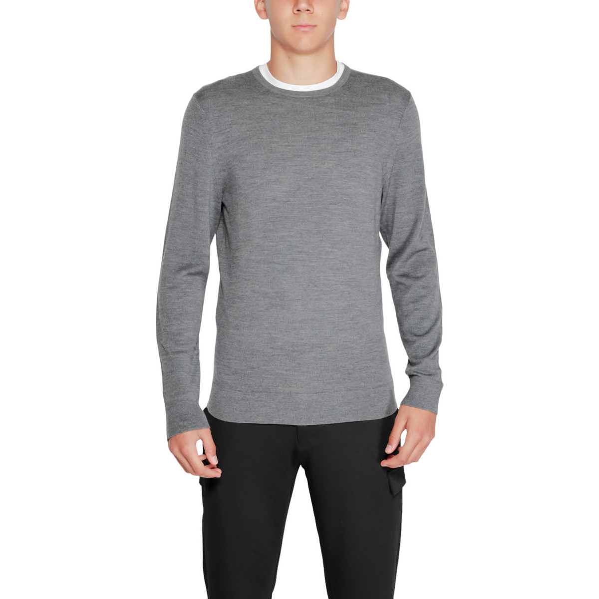 Calvin Klein Jeans  MERINO RWS CREW NECK K10K109474  Šedá