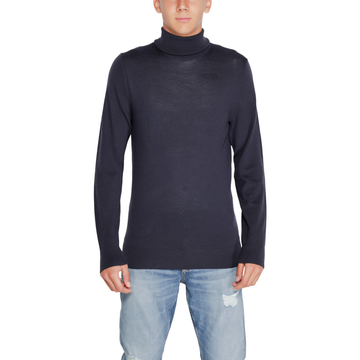 Calvin Klein Jeans  MERINO RWS TURTLE K10K110420  Modrá