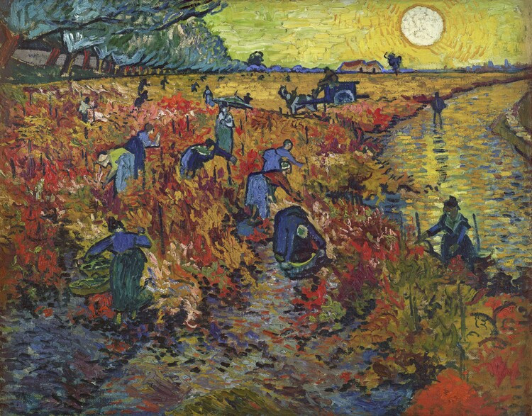 Vincent van Gogh Obrazová reprodukce Red Vineyards at Arles, 1888, Vincent van Gogh, 40 × 30 cm