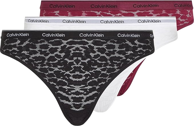 Calvin Klein 3 PACK - dámské kalhotky Bikini PLUS SIZE QD5069E-NPE-plus-size XXL