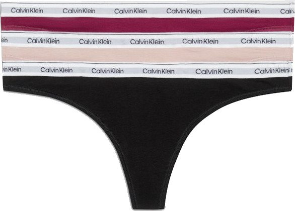 Calvin Klein 3 PACK - dámská tanga PLUS SIZE QD5209E-NP6-plus-size XXL