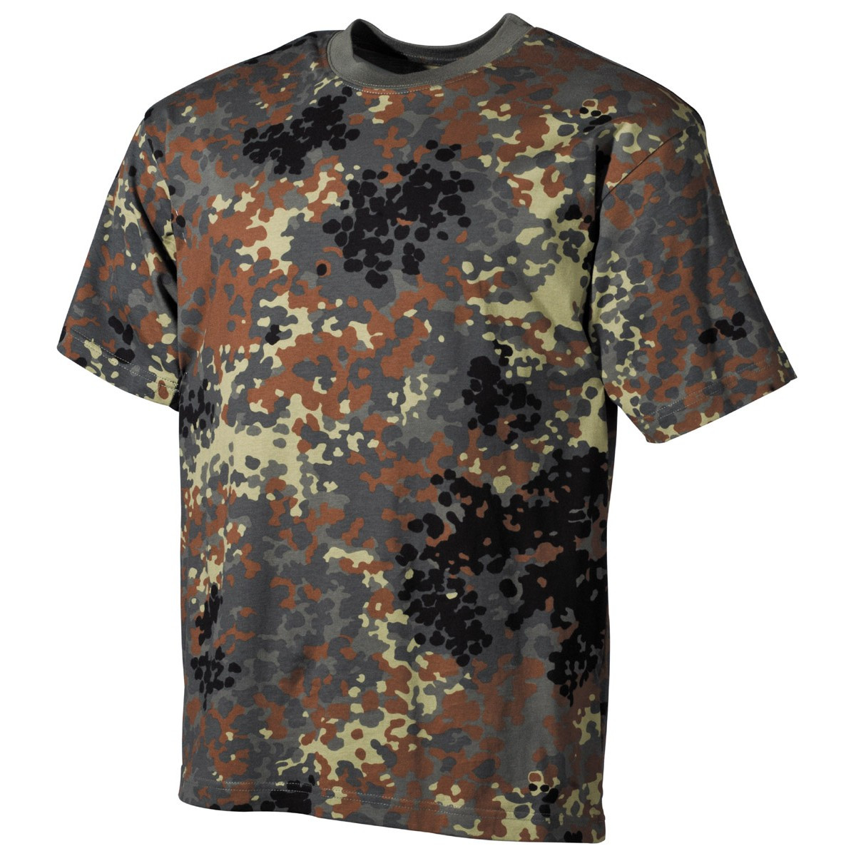 Triko krátký rukáv maskovací Flecktarn BW Bundeswher 170g/m2 Single Jersey MFH® 00103V Vyberte velikost: 4XL