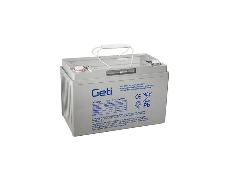 Baterie olověná 12V  75Ah GETI pro elektromotory