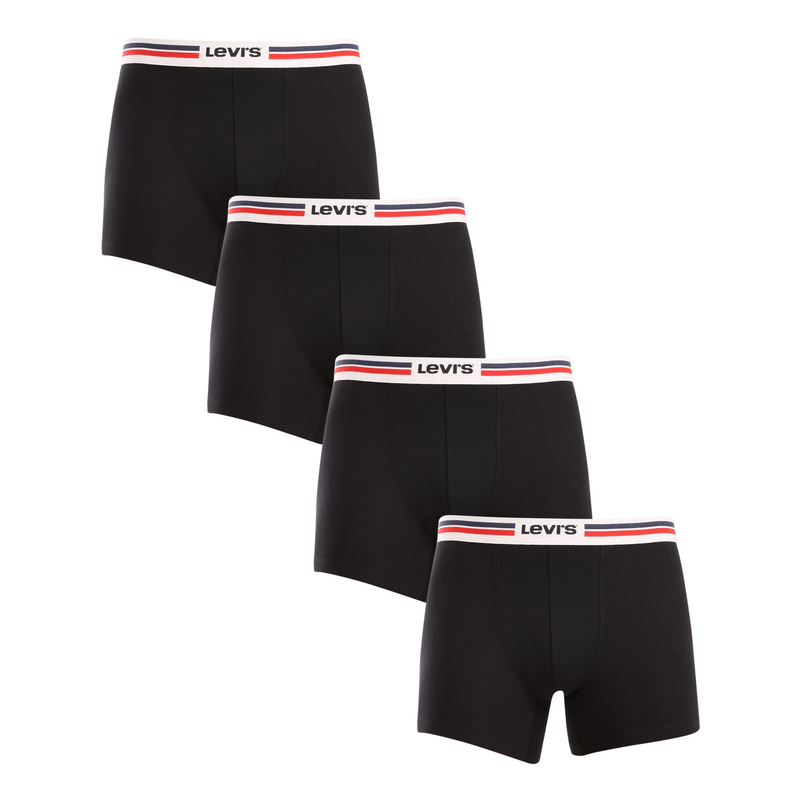 4PACK pánské boxerky Levis černé (701224292 001) XL