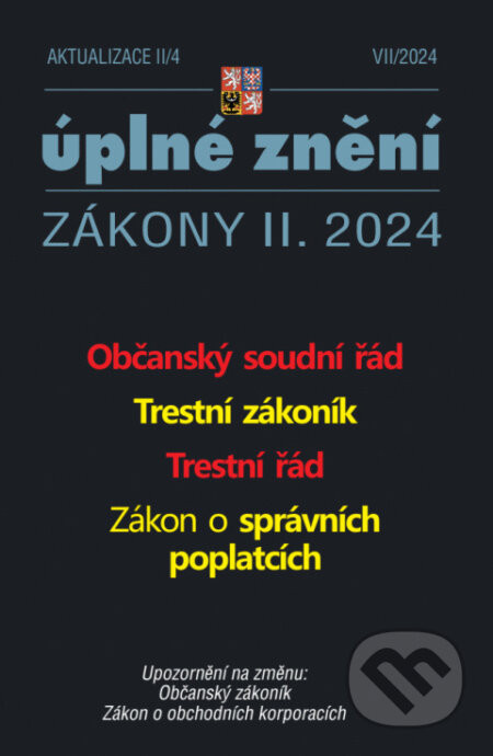 Aktualizace II/4 /2024 - Občanský soudní řád - Poradce s.r.o.