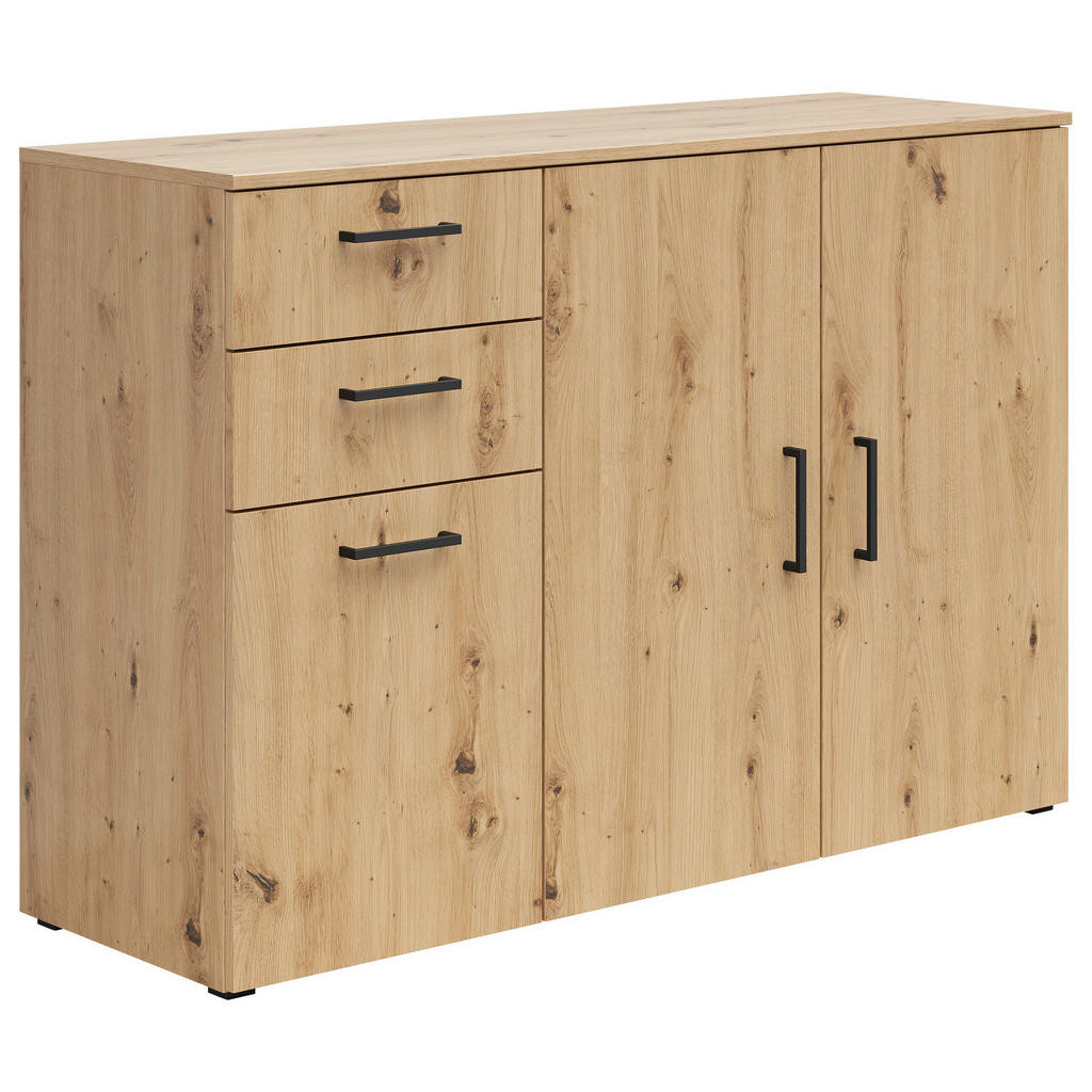 KOMODA, dub artisan, 120/83/40 cm