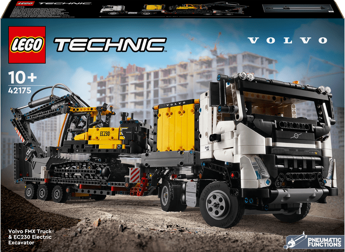 LEGO® Technic Nákladní auto Volvo FMX a elektrický bagr Volvo EC230 42175