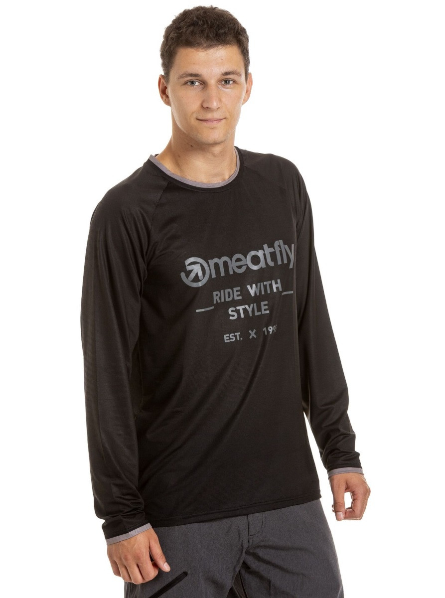 Pánský bike dres meatfly basisčerná m