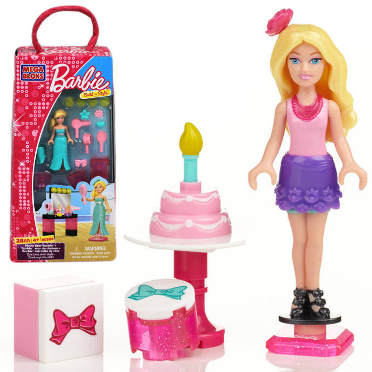 mamido Mega Bloks BARBIE panenka kompatibilní s kostkami