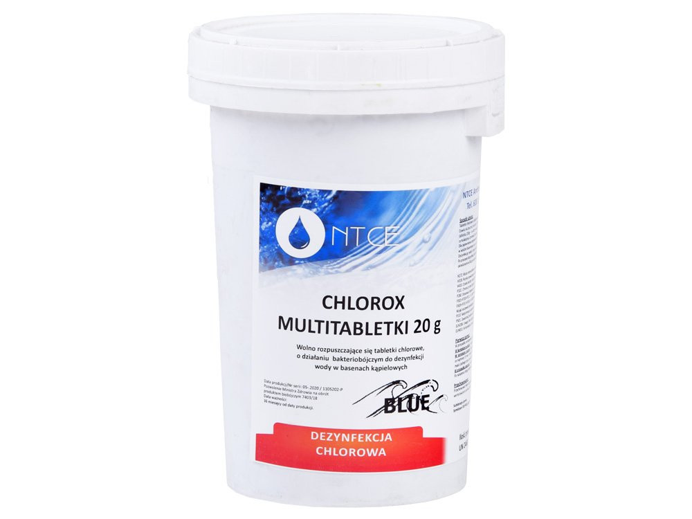 mamido Chlorox Multitablety Chlorox 20g Chemie do bazénu 1KG modré