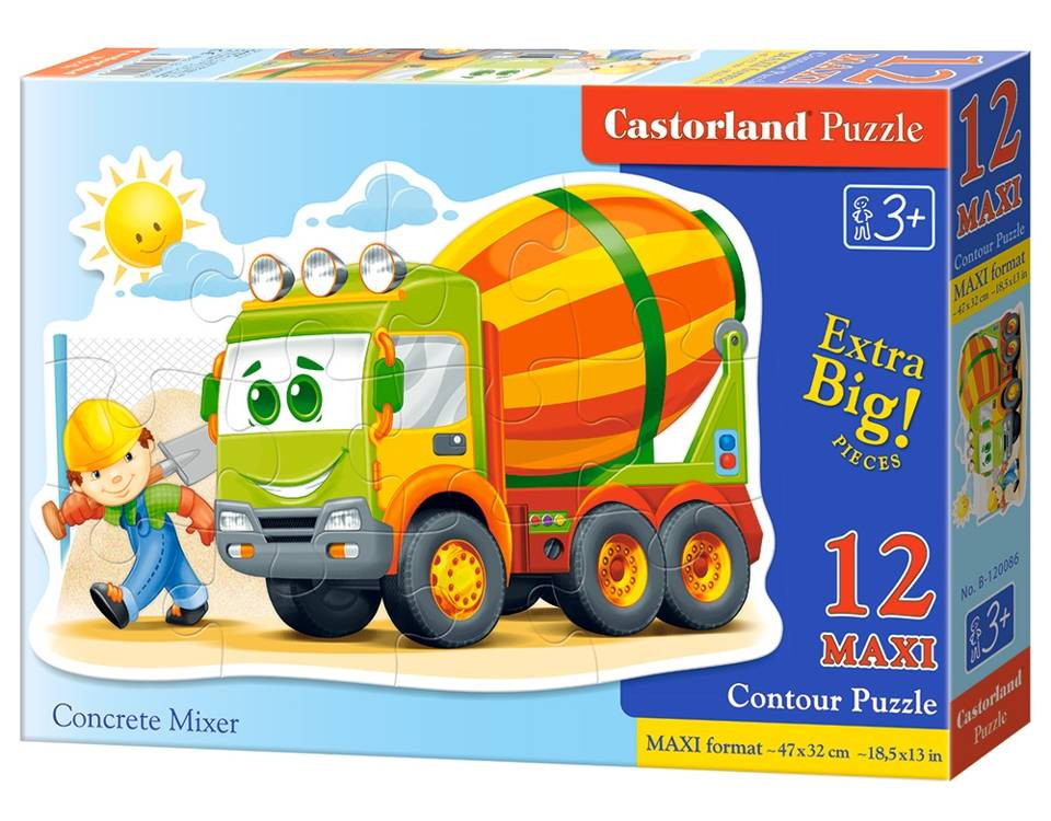 mamido Maxi puzzle 12 dílků - mixér na beton