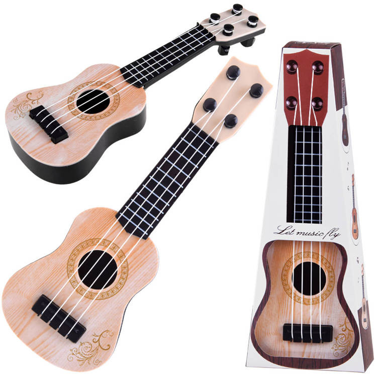 mamido Dětská mini kytara ukulele 25 cm červená