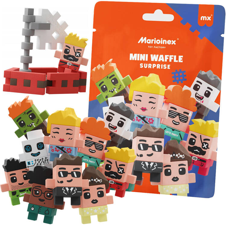 mamido Marioinex stavebnice Mini Waffle Surprise 2v1 sáček s figurkou stavebnice