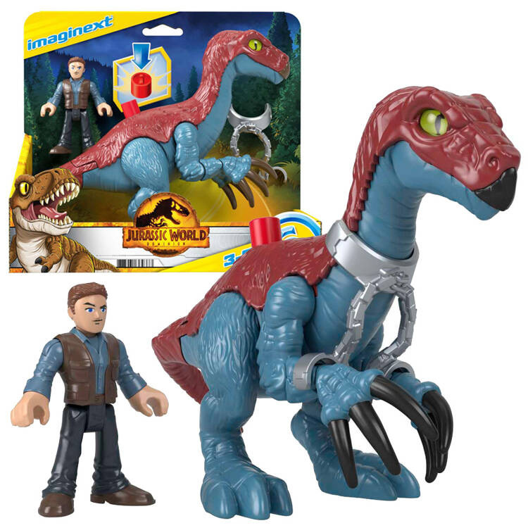 mamido Jurassic World sada Imaginext figurky Therizinosaurus a Owen