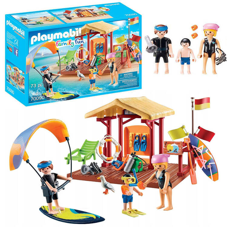 mamido Playmobil kreativní kostky Vodní sportovní škola 73 dílků