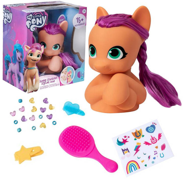 mamido Hasbro My Little Pony Sunny Starscout česací hlava s doplňky