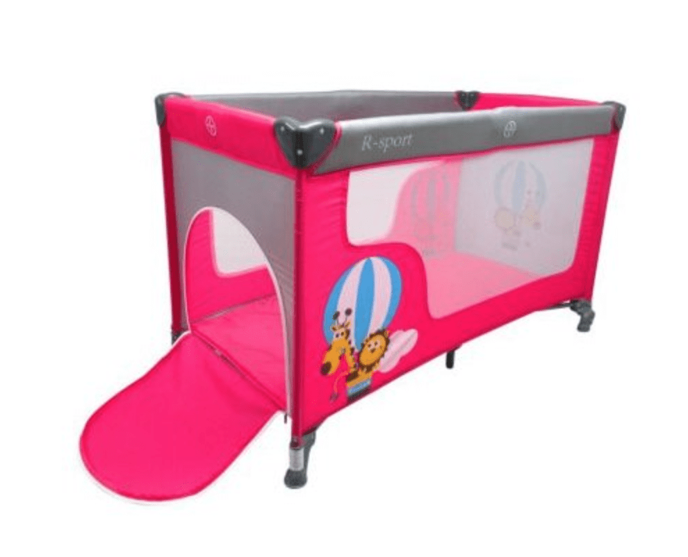 mamido Skládací cestovní postýlka K2 růžová