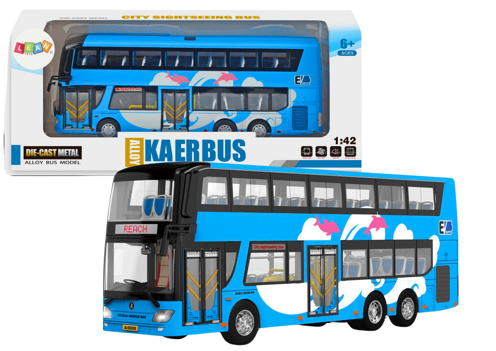 mamido Dvoupatrový výletní autobus 1:42 modrý