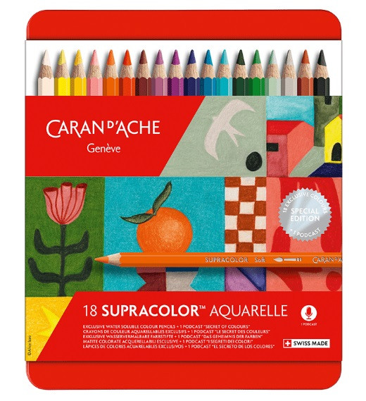 Caran d'Ache Caran d'Ache, 3888.418, Supracolor, umělecké akvarelové pastelky, limitovaná edice, 18 ks