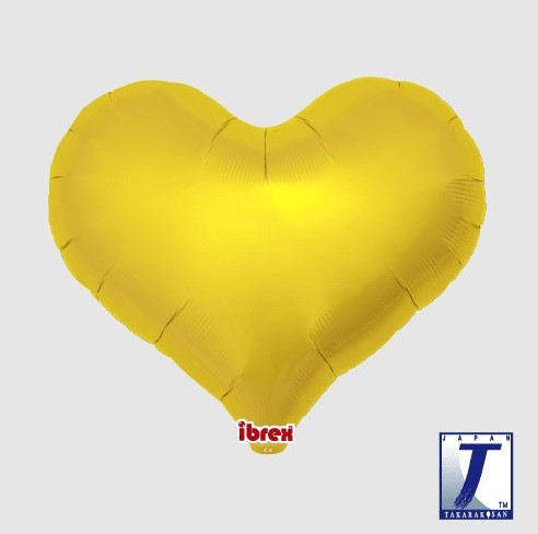Balónek srdce zlaté metalické 45 cm