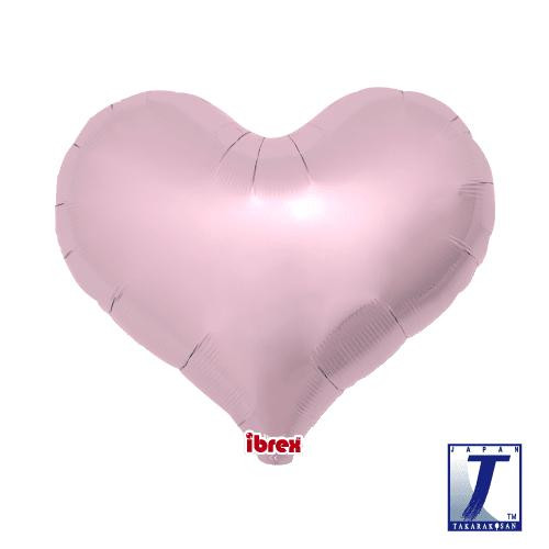 Balónek srdce světle růžové metalické 63 cm