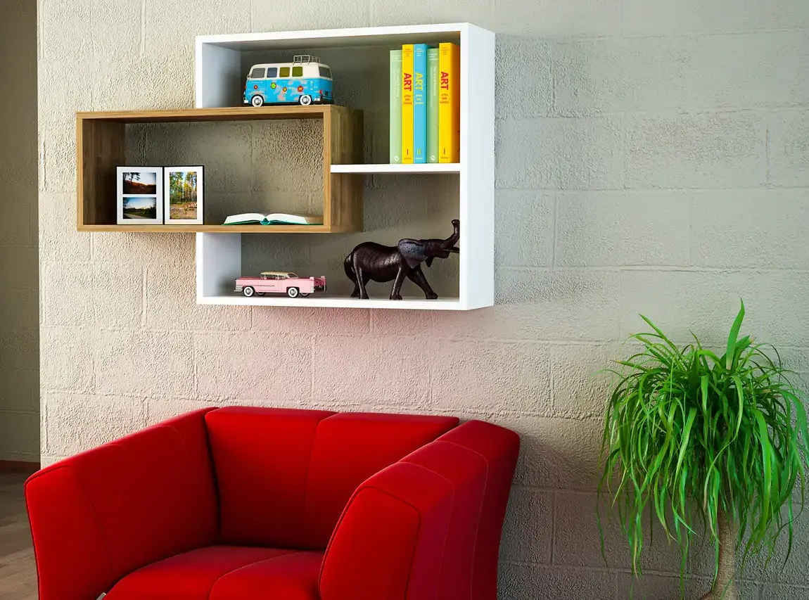 Casarredo Závěsná police KEILA bílá/ořech