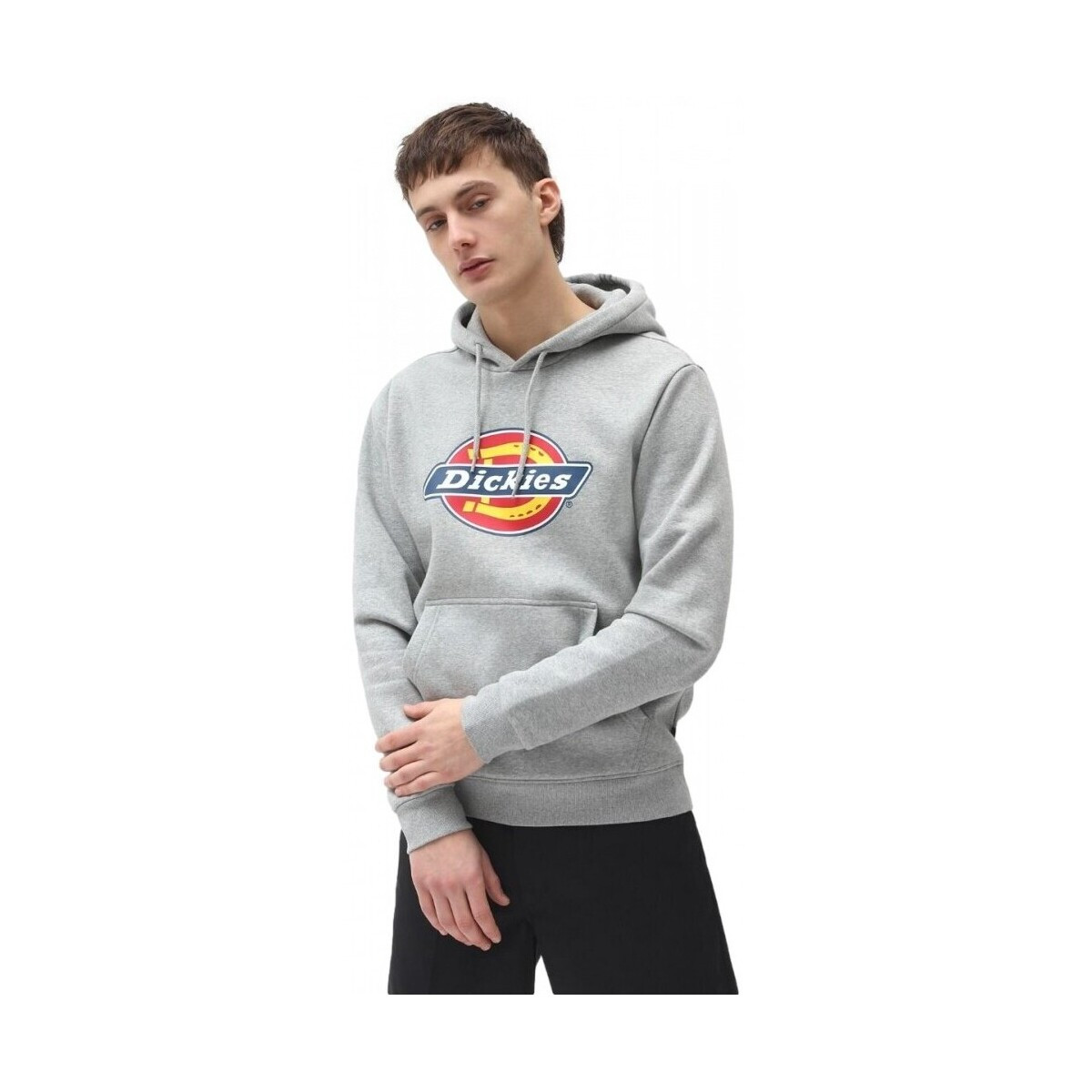 Dickies  Icon Logo Hooded Sweatshirt - Grey Melange  Šedá