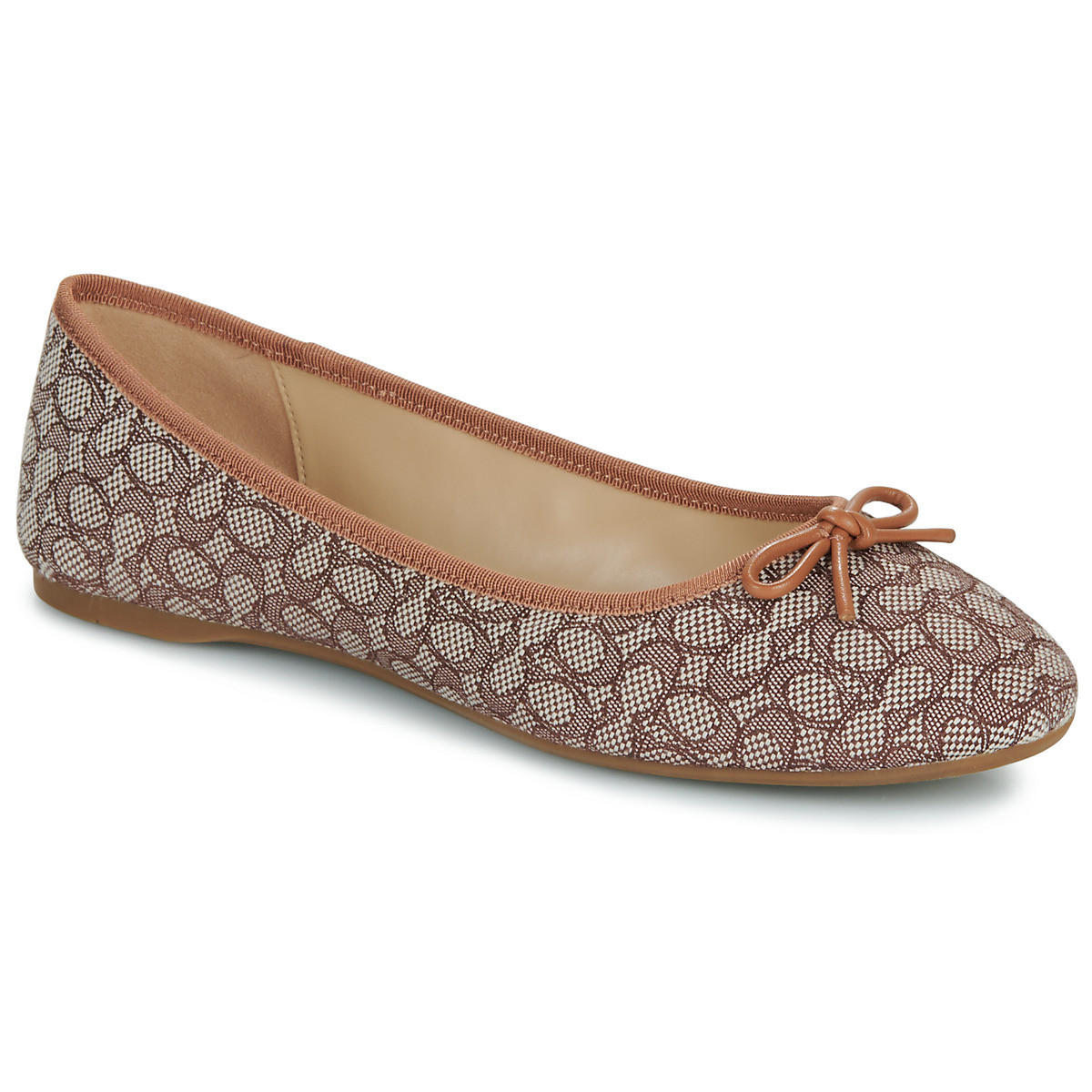 Coach  ABIGAIL MINI SIGNATURE JACQUARD BALLET FLAT  Hnědá