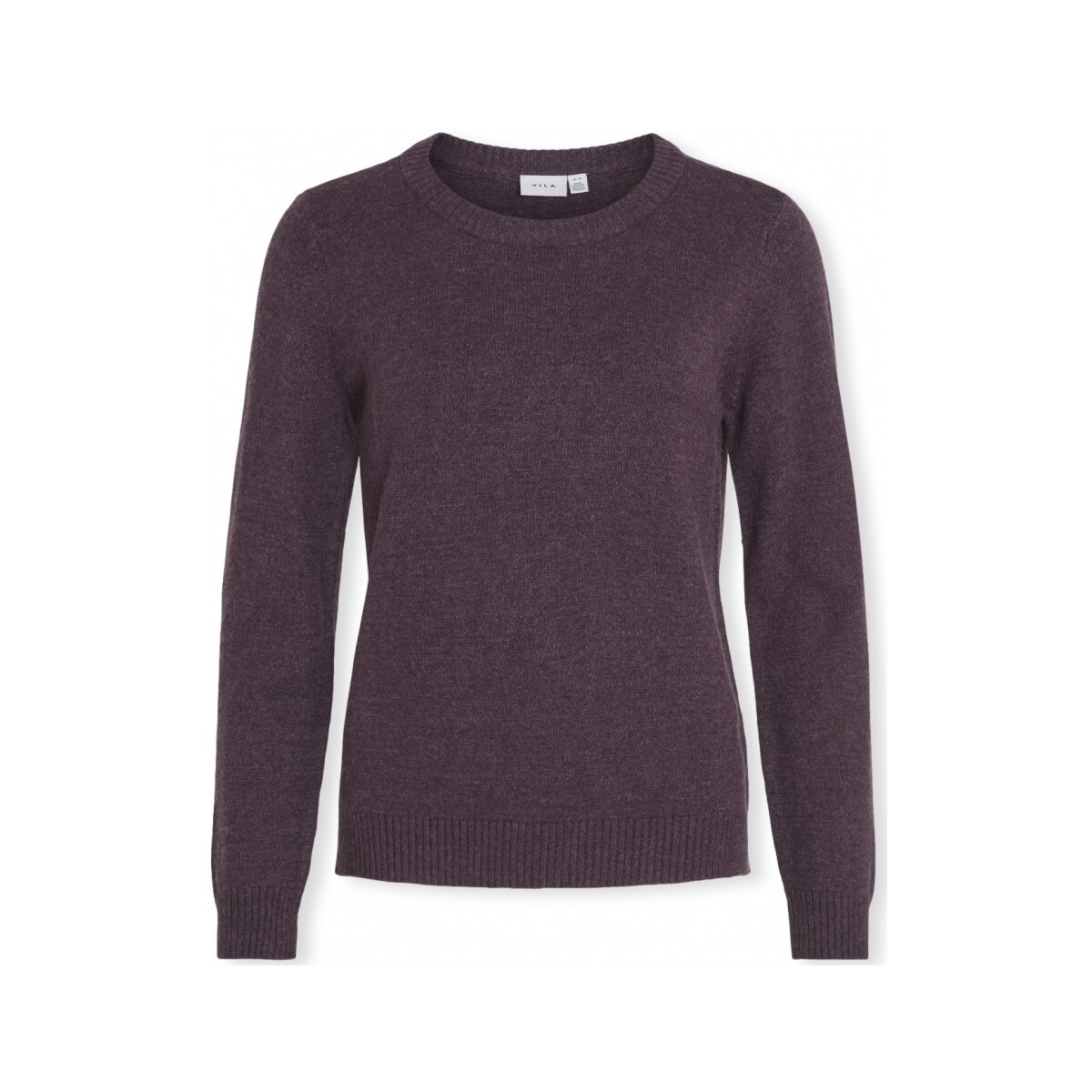 Vila  Noos Ril O-Neck L/S - Plum Perfect  Fialová